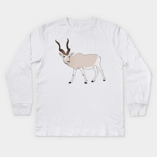 Addax endangered antelope Kids Long Sleeve T-Shirt